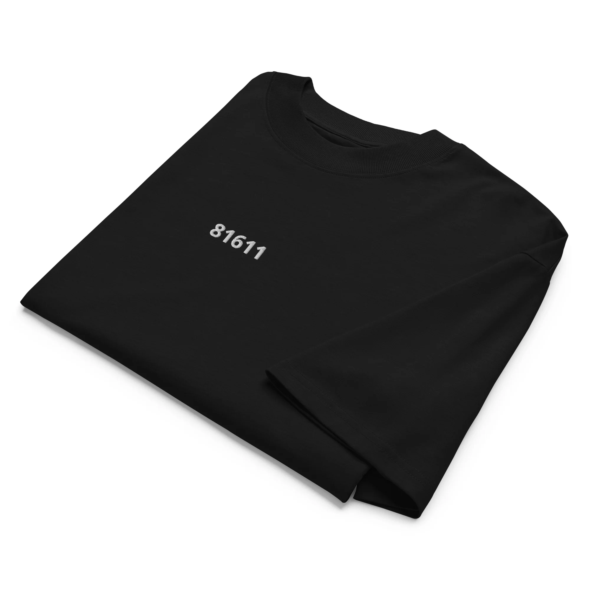 Unisex Organic Oversized High Neck T-shirt – 81611 Embroidered - Image 4