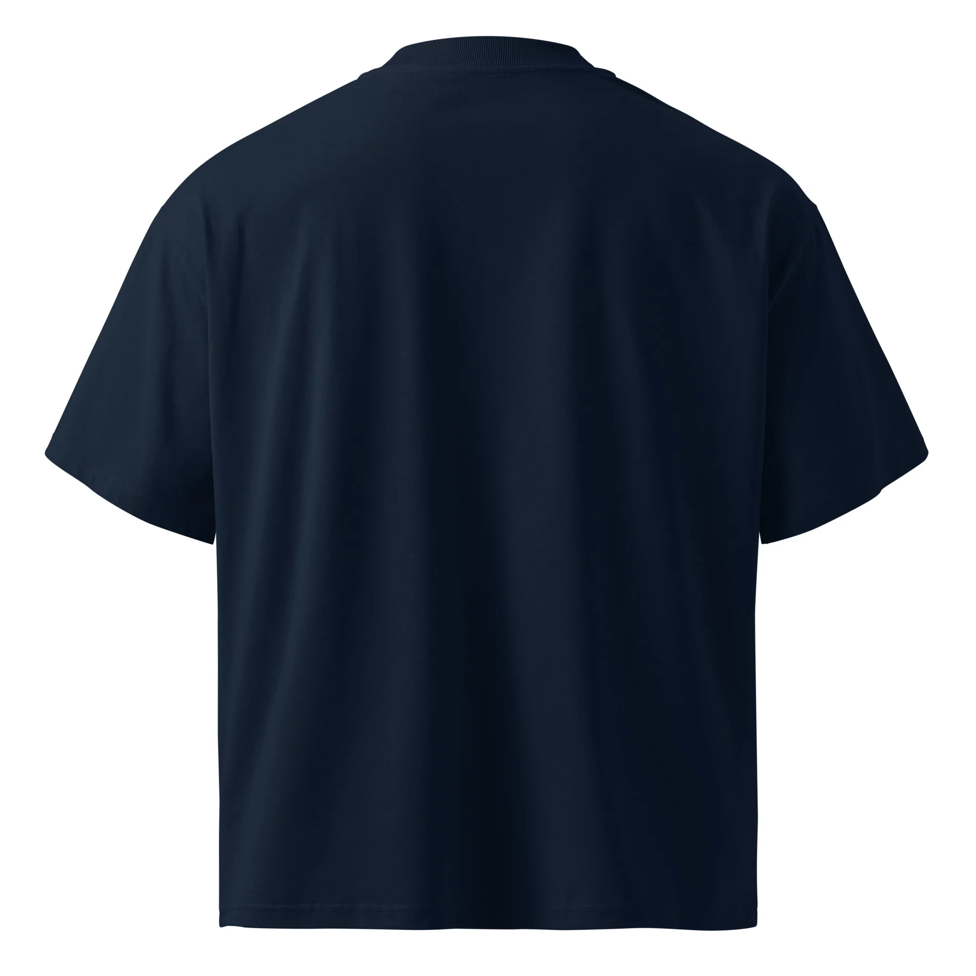 Unisex Organic Oversized High Neck T-shirt – I Don’t Care Embroidered - Image 5